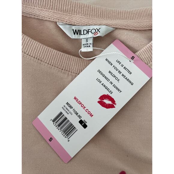 Wildfox But First Cocktails Sweatshirt S M NWT NEW - Picture 3 of 8